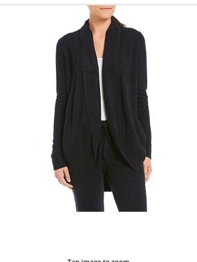 Barefoot Dreams Black Open-Front Cozy Cardigan